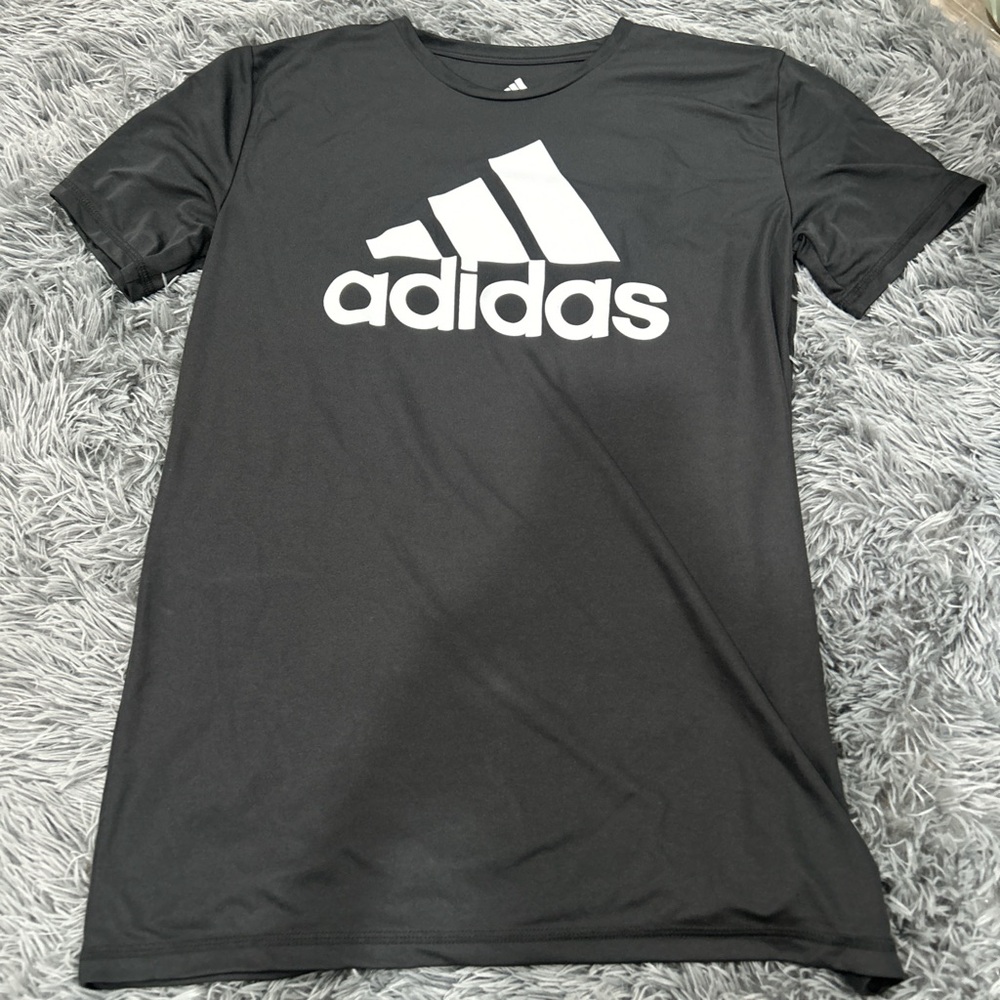 XL Adidas Black T-Shirt with white logo